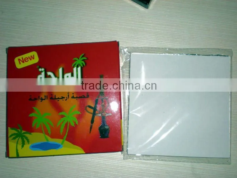 hookah shisha foil for cigarette cuting square size 130mm * 130mm