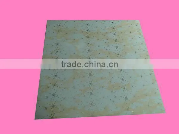 waterproof &fireproof pvc panel pvc ceiling tiles for indor decorative(595*595*7mm)