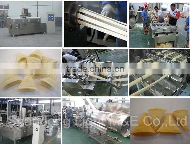 Automatic Extruded Snack Food Fried Wheat Flour Bugle Machinery