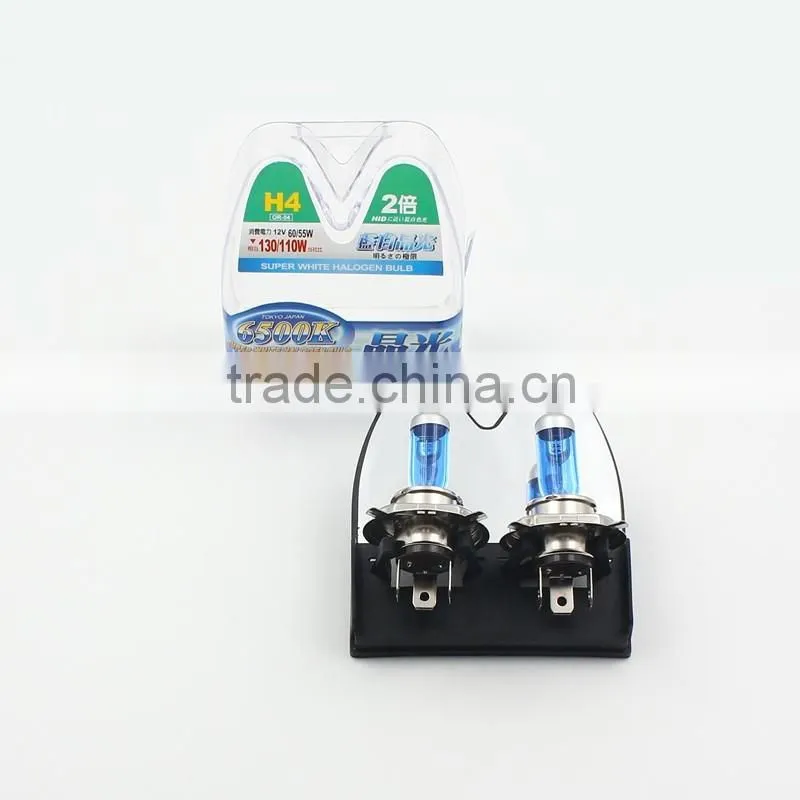 12V 55W white color h4 halogen fog lamp bulb car front headlight 6500k h4 car fog lamp replacement