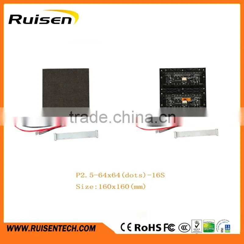 High Clear P2.5 LED Display Indoor SMD P2.5 LED Display Screen 160000 pixels/sqm 64*32 160*160MM Indoor Rental LED Display