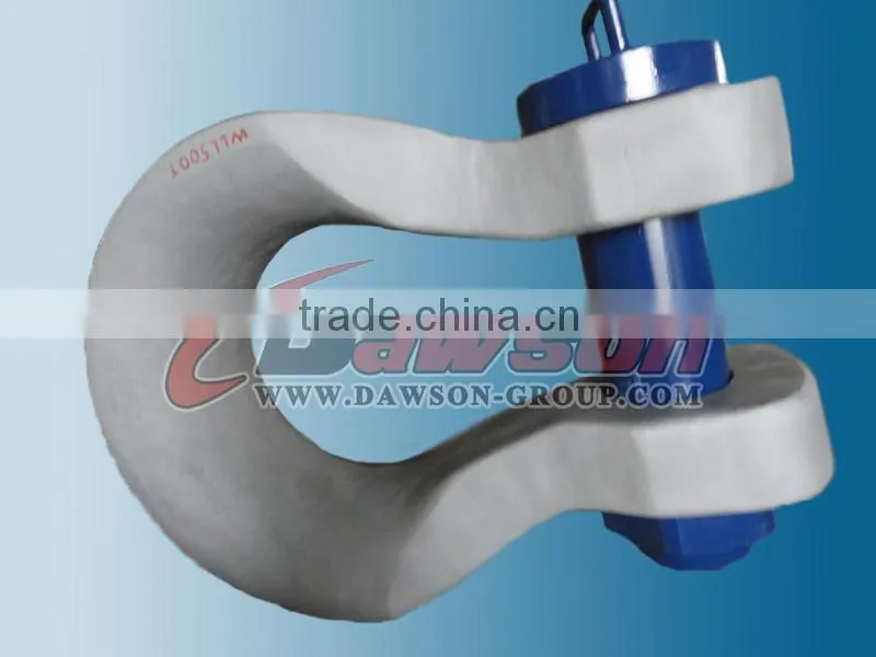 China Supplier 55-1500 ton heavy duty Flat Bow Shackle