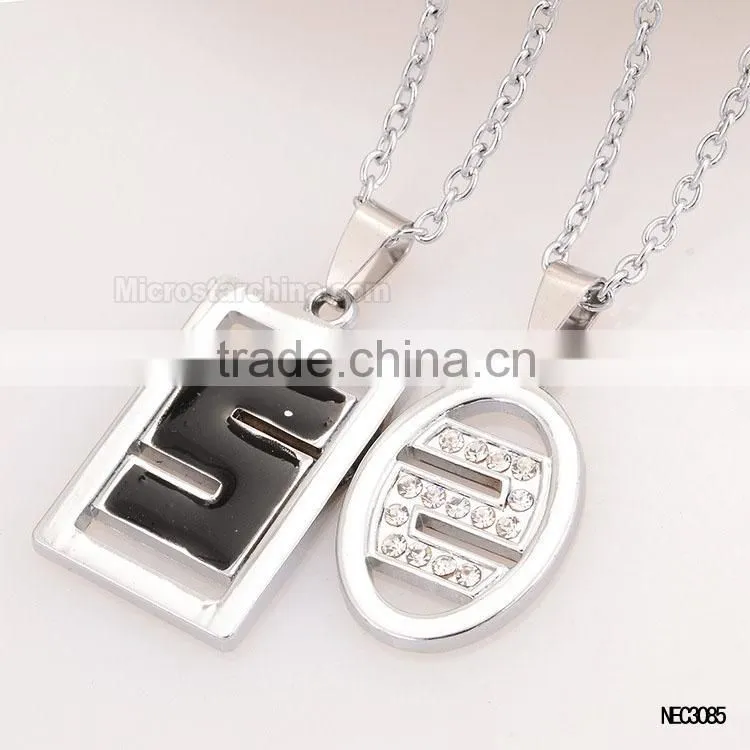 Sun And Moon Silver Plated Couple Necklace For Valentine's Gift