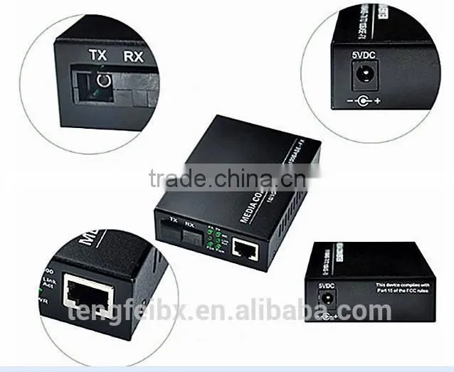 In stock 10/100M single fiber single mode SC, 9V 12V dc media converter