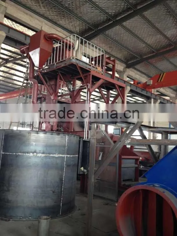 Leaning tumblast shot blasting machine