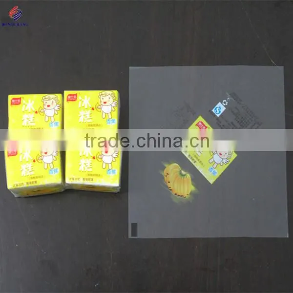 High transparent plastic bopp food wrapping film sheet with artwork printing for cake packaging of multiple tastes
