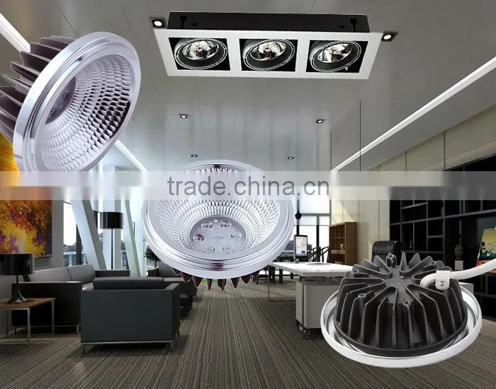 Factory wholesale anti-glare CE RoHS 12w 15w ar111 light 111*50mm