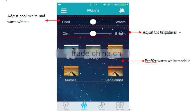 2016 New Desigh APP Bluetooth LED Ceiling Light 45W