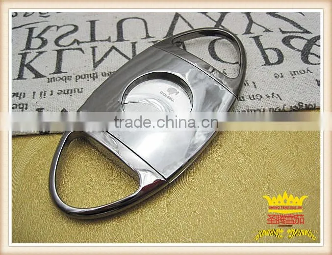 Red plastic cigar scissors, cigar cutter