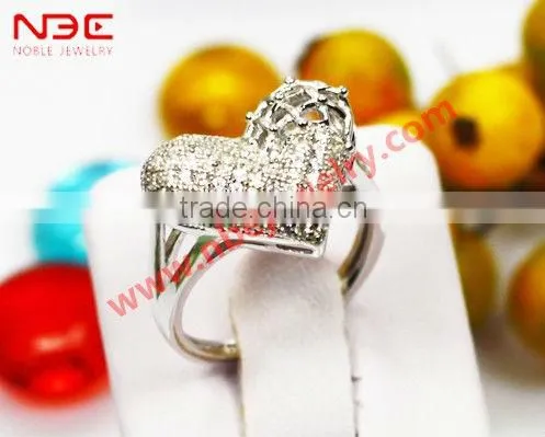 wax micro setting costume jewelry with AAA CZ stone, factory price sterling silver jewelry set
