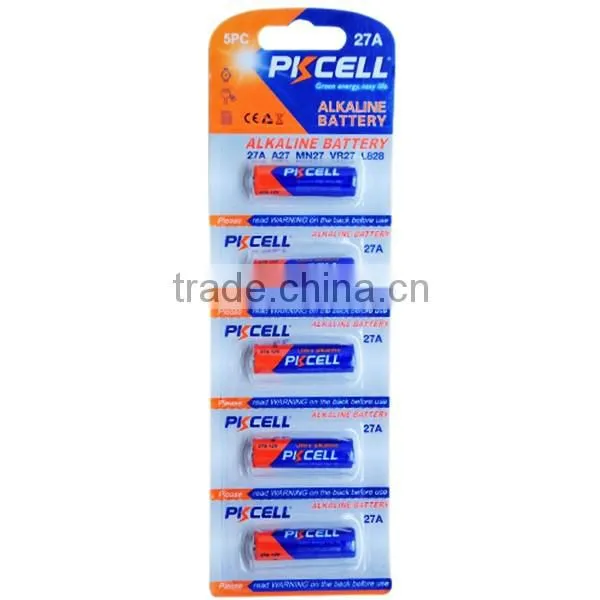 2015 popular PKCELL 12V 27A super alkaline battery