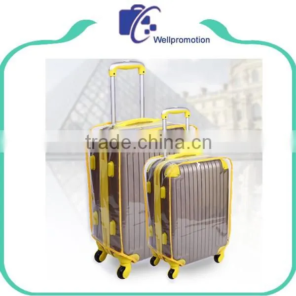 Custom printing waterproof clear plastic luggage cover