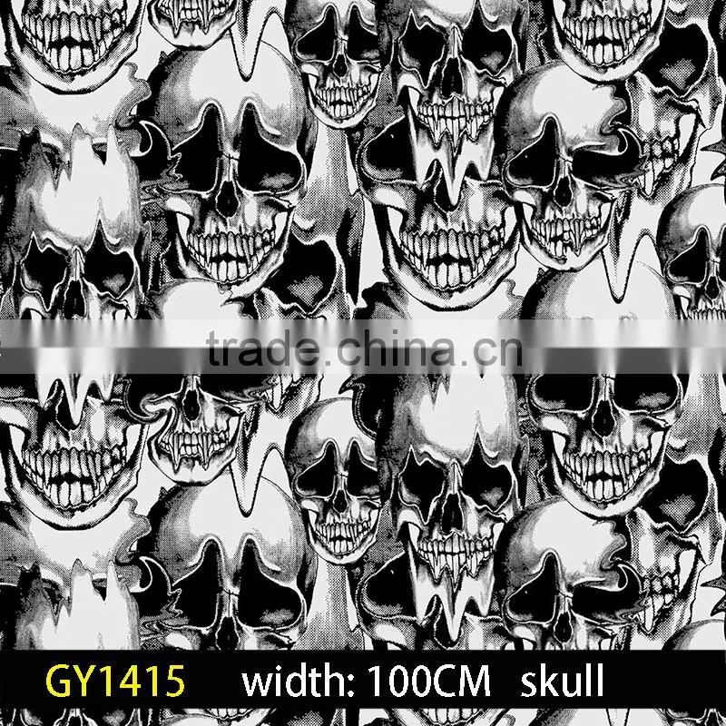 2016 Greater Wind water transfer Printing film Hydro printing factory skull pattern GY1415 100cm