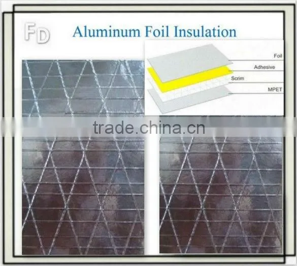 single side wall covering material aluminum foil insulation