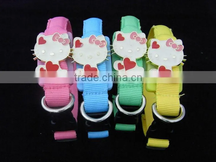 small cute silicone dog & cat led collar