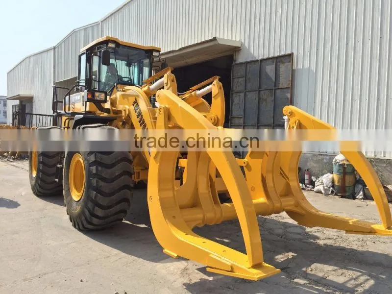 LTMA grass wheel loader with log grapple