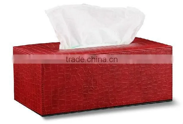 hot sale leather fancy tissue box PU cheap napkin box