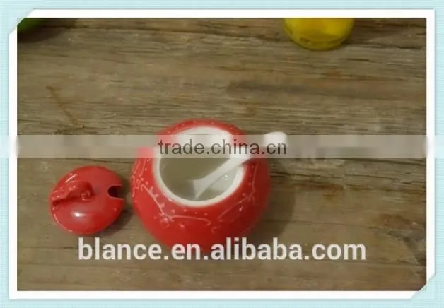 ceramic spice container in cooking seasoning set