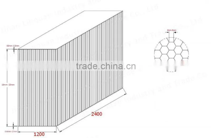 20mm aluminum honeycomb Panel for Facade