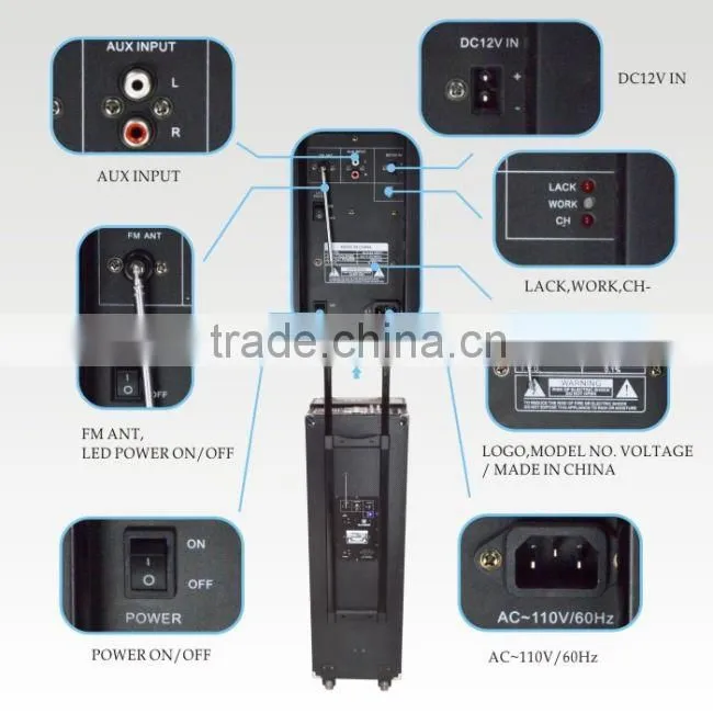 kit audio mixer blasting brick speaker pop up portable speaker
