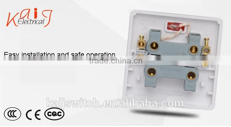 China Alibaba Supplier 1 gang 45a DP light switchs with neon