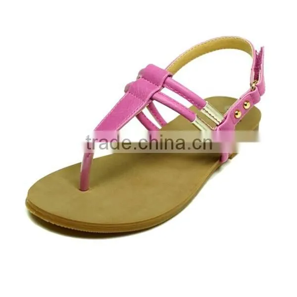 2016 Summer Fashionable Children Topless Thong Sandals with Flat Sole