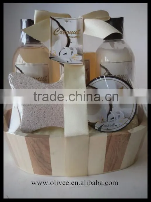 whitening moisturizing skin care set bath set with wooden box