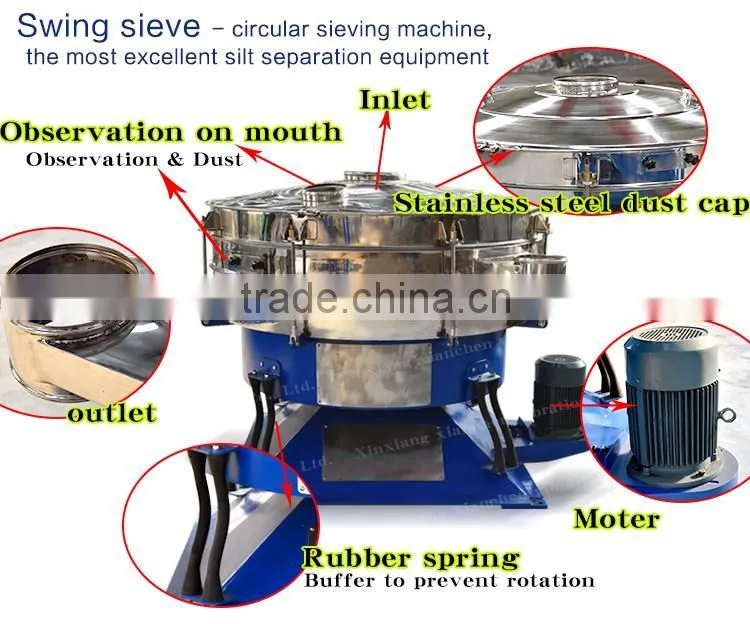 vibrating swinging screen for calcite calcium carbonate