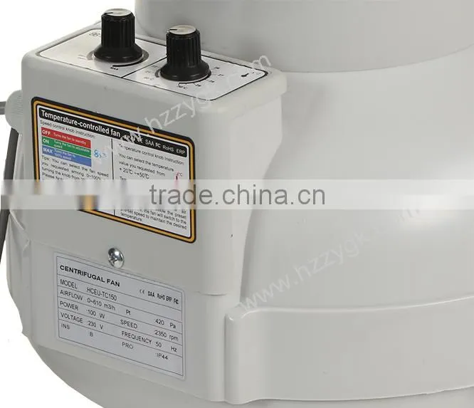 Variable Speed & TEMP Control Axial Flow Type Ventilation AC Inline Duct Fan / 6 inch Centrifugal Blower Fan