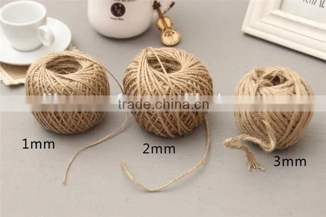 China Suppliers 1MM-3MM Natural Hemp Rope,Jute Twine,Jute Rope For Hang tag Or DIY