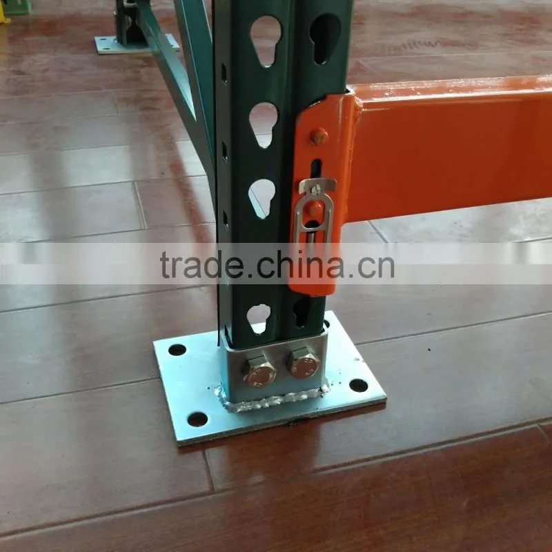 Heavy Duty Teardrop Warehouse Rack With Wire Mesh Deck
