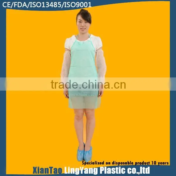 2014 cheap disposable nonwoven c pvc apron