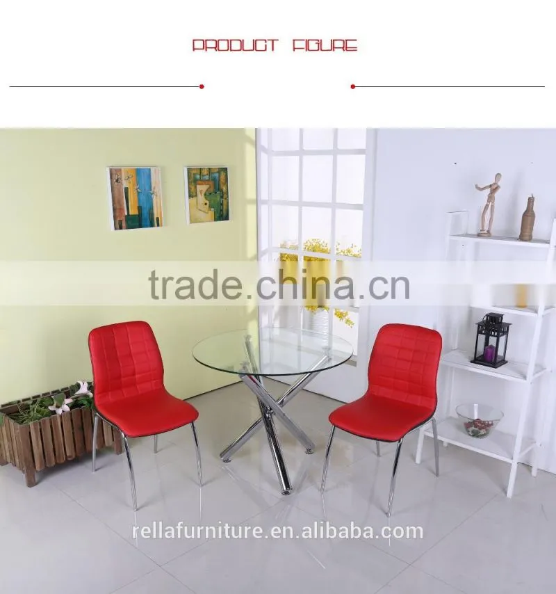 Wholesale Glass Top With Chromed Legs Dining Room Table Furniture