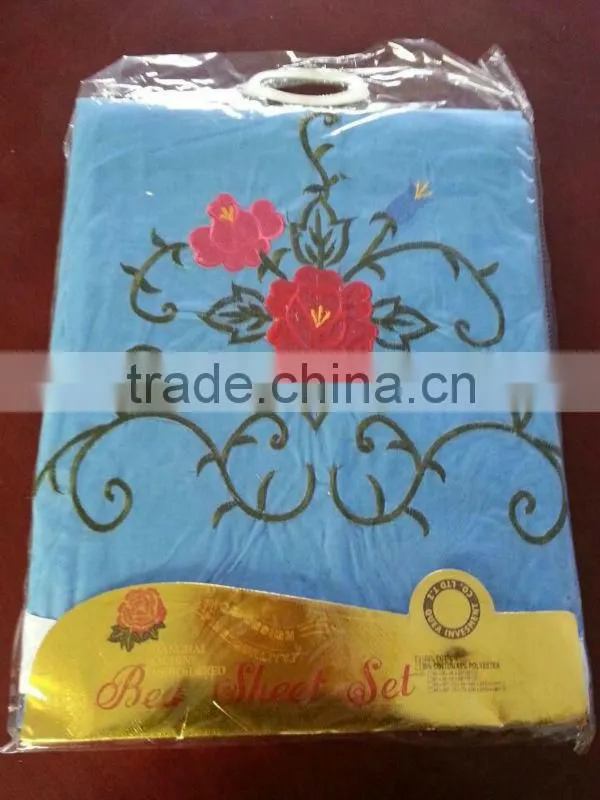 Africa Embroidered peacock bedding sheet 100% polyester