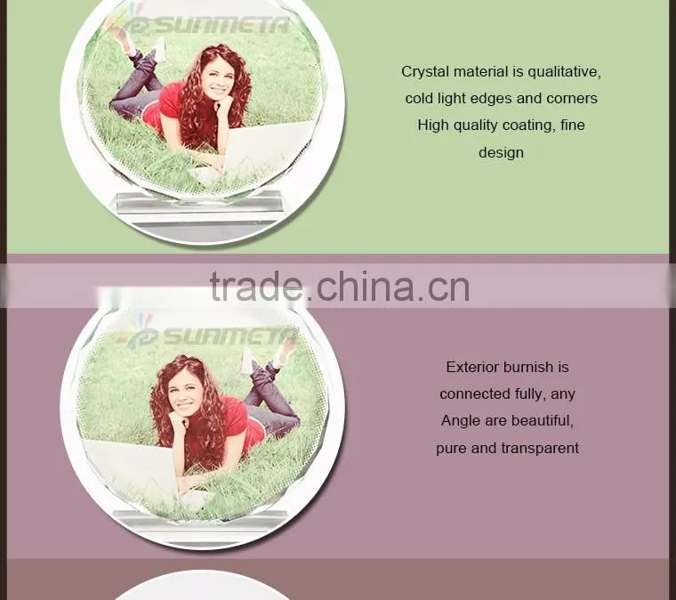 Trial Order Personalized Photo Crystal For Weddings Decoration