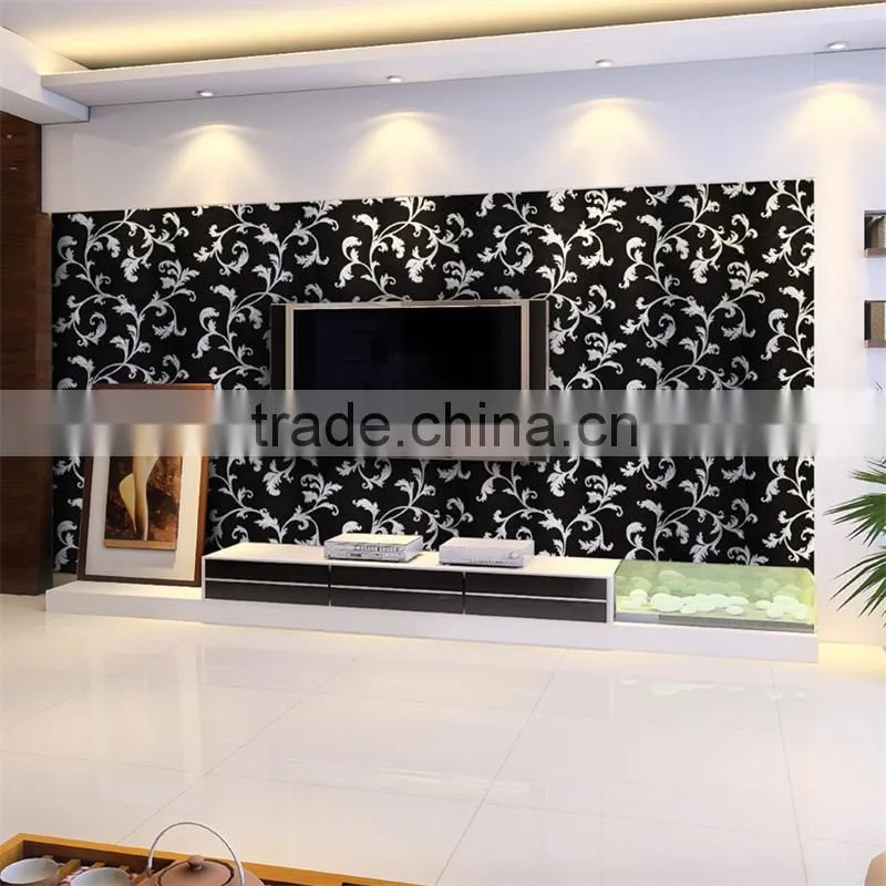 modern cheap foil glitter wallpaper for hotel/ktv/entertainment wallcovering