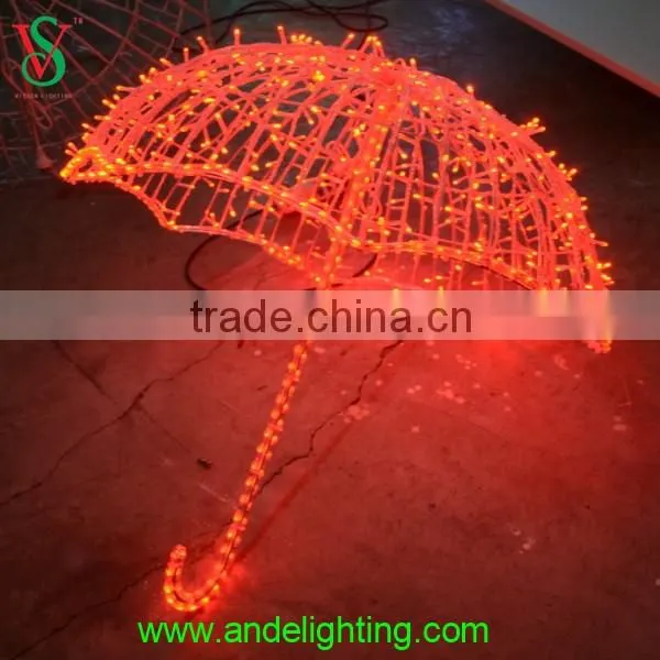 230V 85*100cm fancy outdoor christmas decoration umbrella light