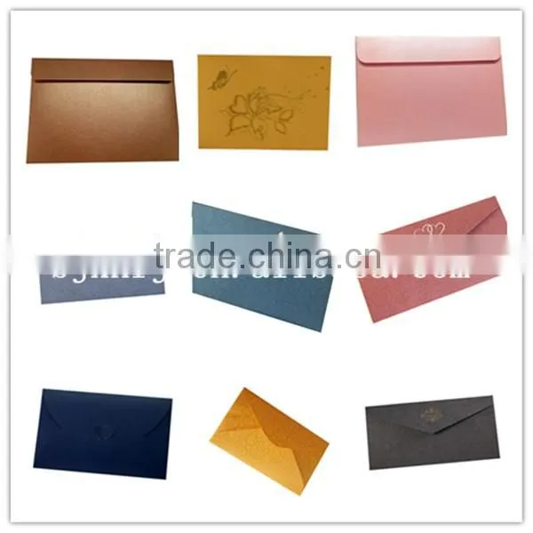 Gold hot stamping luxury paper envelops for gift card