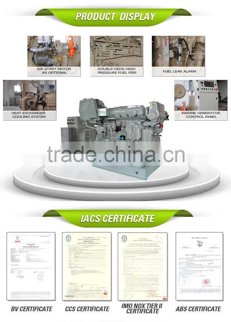 Portable Low RPM 150kW Marine Generator Price