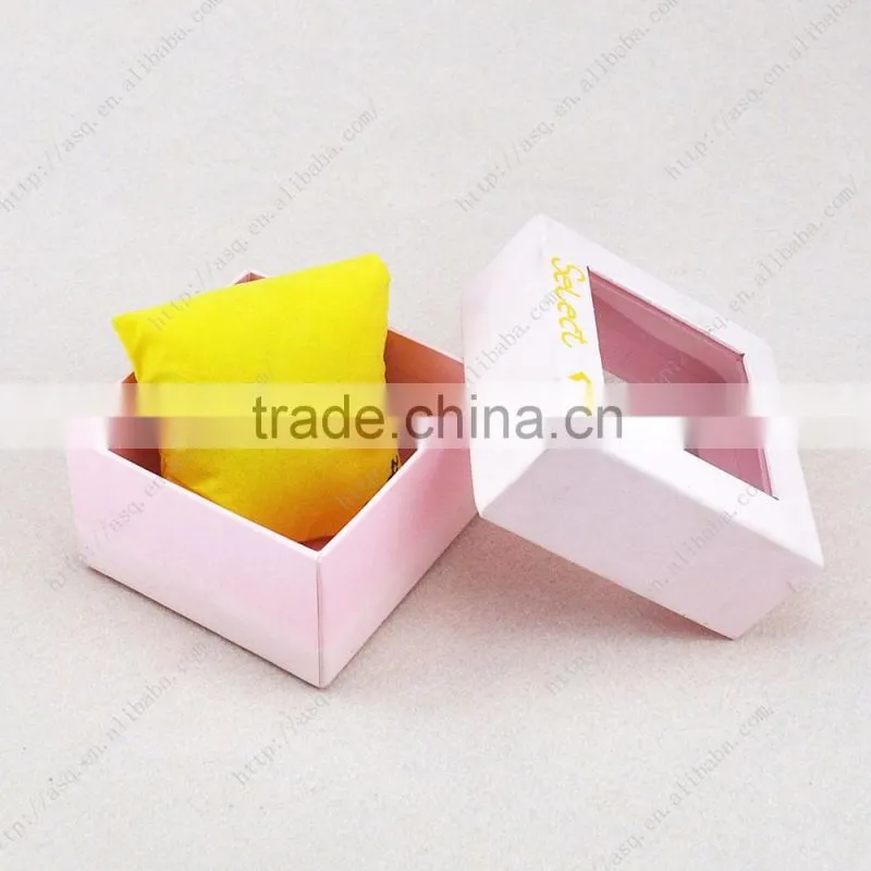 Custom cheap paper watch gift box with PVC window
