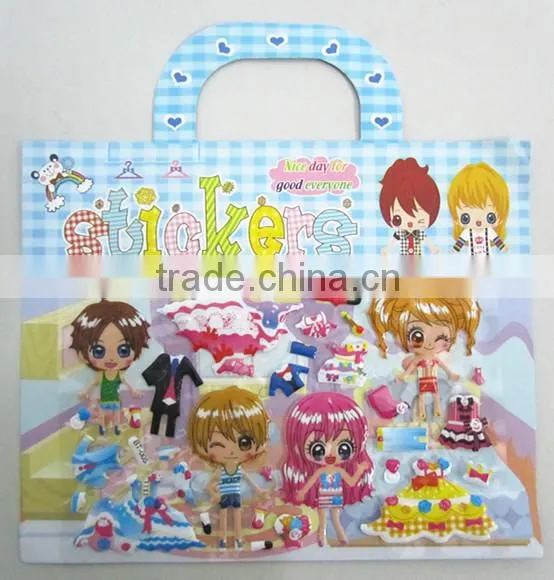 fashion design children dressing Diy stickers