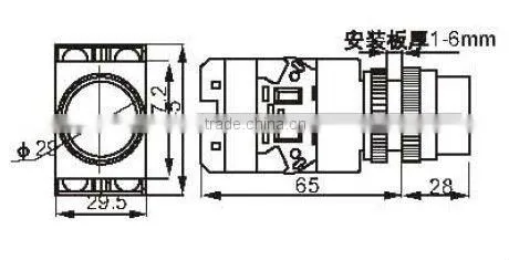 Selector Actuator , selector switch,Two Position or Three Position with light KD37-11DX/2 KD37-20DX/3