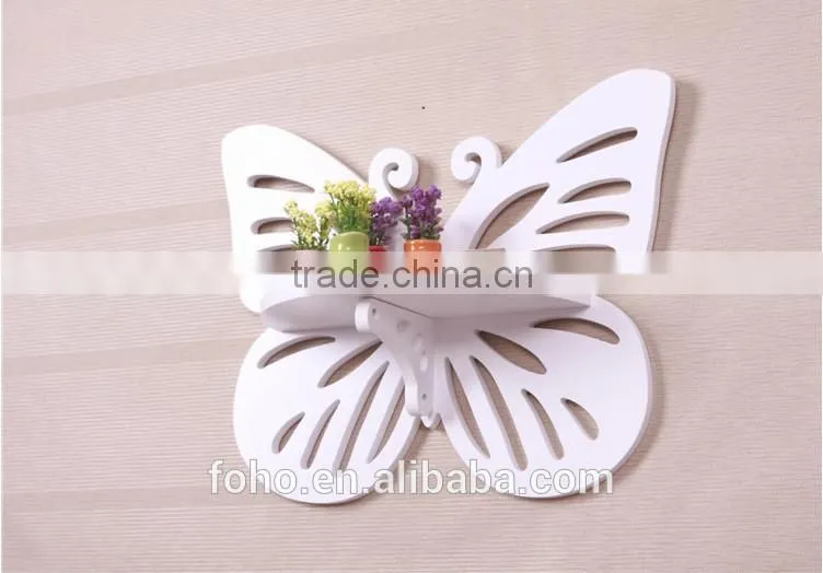 2015 popular hot sale modern wood plastic material carved display shelf