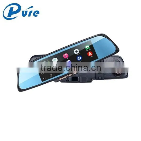 The Best 6.86 Inch Dual Rear View Mirror Recorder Dual Lens Rear View Mirror Reversing Car DVR Camera Factory Supply