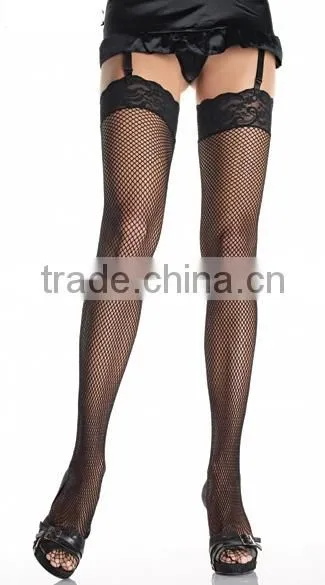 Wholesale Black Faux Leather Tube Women's Thigh Stockings