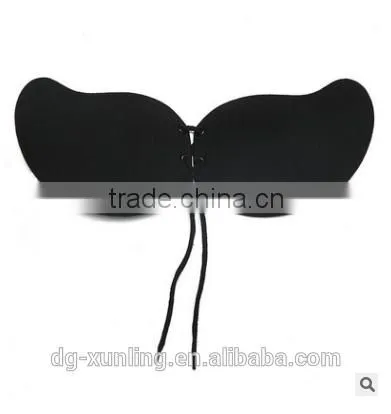 Sexy woman Push Up Self-Adhesive Silicone Bust Front Closure Strapless Invisible bra Wholesale