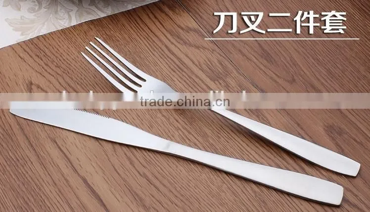 LDX007 good quality flatware stainless knife and pork set wholesale