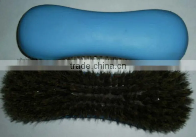 plastic TPR cover horse massage/grooming brush