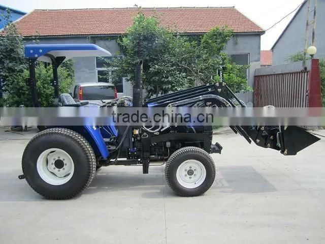 High quality wheeled tractor with 4in1 Front end loader, backhoe