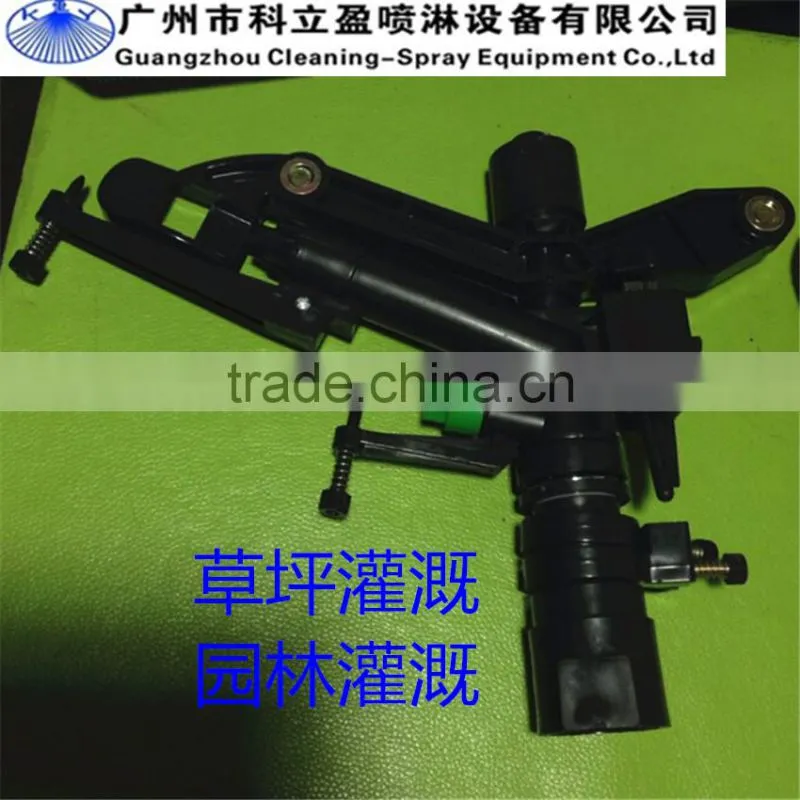 Double outlet 1" plastic impact sprinkler